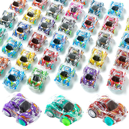 Double layered inertia color printed mini car, random style children's car toys, holiday gifts