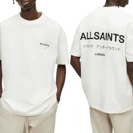 All Saints Trend Brand European Size Cotton T-irt Men's Basic Sle ort Sve Cusized Print Sport Scene Casual T-irt