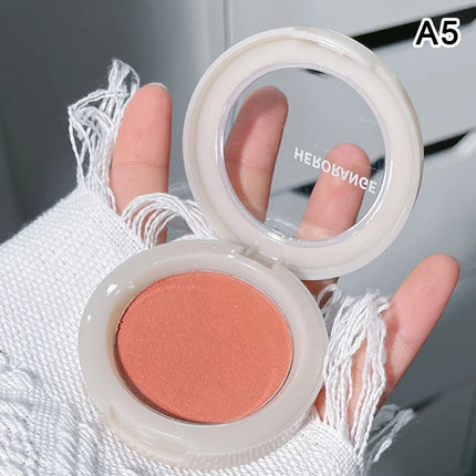 HERORANGE Monochrome Peach Face Blush Palette Mineral Pigment Cheek Blusher Powder Makeup Professional Contour Shadow Blusher