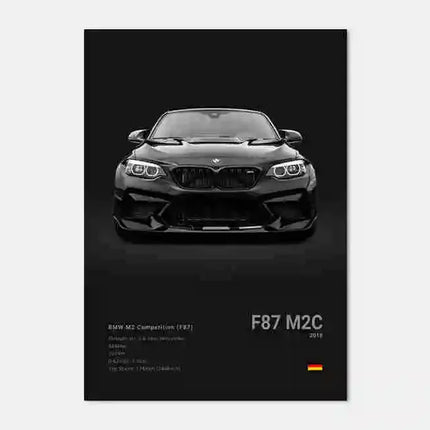 Pop Black And White Poster Wall Art Luxury Supercar F80 M3 M140 GTR HD Oil On Canvas Print Home Living Room Bedroom Decor Gift