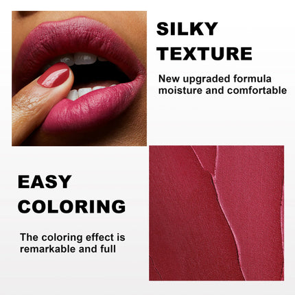 6PCS Velvet Matte Lipstick Set Highly Pigmented Long Lasting Non Drying Silky Smooth Lip Makeup Gift Box For Women