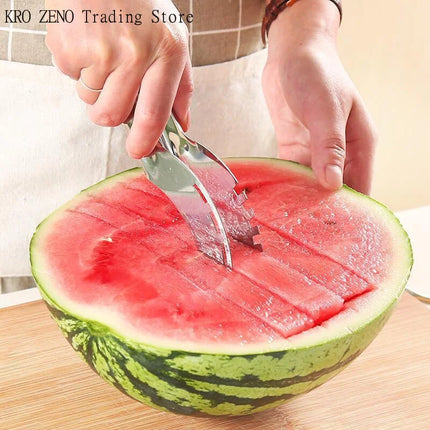 Stainless Steel Windmill Watermelon Cutter Artifact Salad Fruit Slicer Cutter Tool Watermelon Digger Kitchen Accessories Gadgets