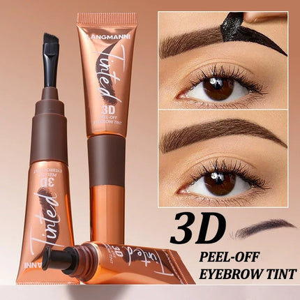 Semi-Permanent Tattoo Peel Off Eyebrow Gel Tint Cosmetics Waterproof Transfer-Proof Eyebrow Cream for Fuller Looking Brows