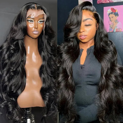 13x4 13x6 Hd Body Wave Human Hair Wigs 200 Density Transparent Pre Plucked Lace Frontal Wigs 40 44 Inch Glueless Wigs Human Hair