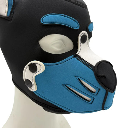 Sexy Charm Puppy Play Cosplay Mask Kit with Vibrant Full Head Ears Dog Hood for Couple BDSM Bondage Halloween Adult Sex Toys