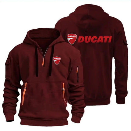 Ducati Men's Hooded Sweatshirt Spring Autumn Outdoor Sportswear Fashionable Casual Motorcycle Enthusiasts Clothing 2026