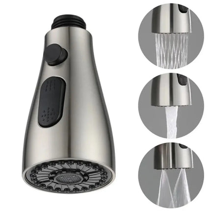 For 1/2" Connection Kitchen Pull Out Faucet Sprayer Nozzle 3 Modes ABS Water Saving Bathroom Basin Sink Shower Spray Head