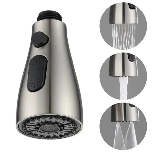 For 1/2" Connection Kitchen Pull Out Faucet Sprayer Nozzle 3 Modes ABS Water Saving Bathroom Basin Sink Shower Spray Head