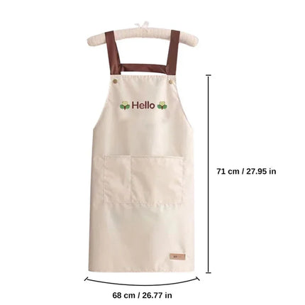 Kitchen Apron Waterproof Oilproof Convenient Pocket Chef Cooking Apron Men Women Barista Manicurist Work Aprons Waiter Uniform