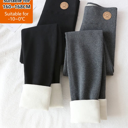 Women's Winter Leggings Thermal Velvet Cotton Slimming Tights with Fleece Pant Black Stretch Gray Thick Warm Leggings for Women