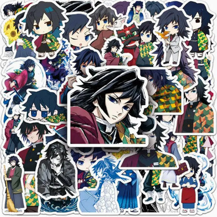 50pcs Various Cartoon Demon Slayer Graffiti Sticker Waterproof DIY Decals for Phone Ipad Luggage Thermos water bottle Decor