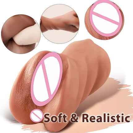 3D Flesh The Light Male Masturbation Artificial Vagina Ass mouth Silicone 3 In 1 Adult Sex Toy Sex Doll For Man Pocket Pussy Ass