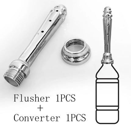 1Pcs, ABS anal vaginal douche, Conversion head for outdoor use, butt flush, multi-function enema, plug-in shower, sex toys