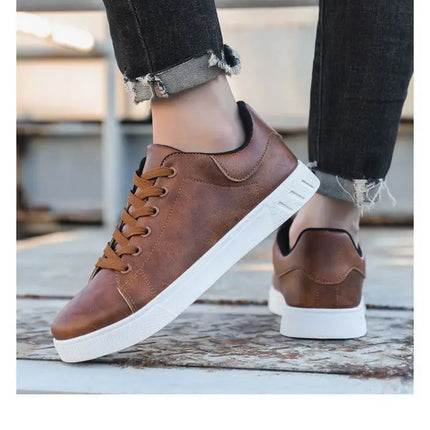 Casual Shoes Loafers British Leather Sneakers Flats Shoes Classic Men Leather Shoes Spring Summer New Trendy All-match Platform