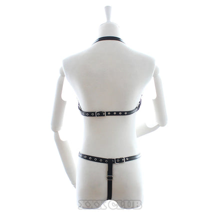 Thierry Adult Sex Game Products Erotic Queen Adjustable Body Harness Bondage Restraints Fetish Exposed Breast Open the Crotch