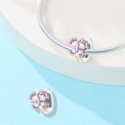 Original 925 Sterling Silver Charms Beads Cute Mushroom Unicorn Love Wings Pearl Charm for Bracelet Pendant Woman Girl Jewelry