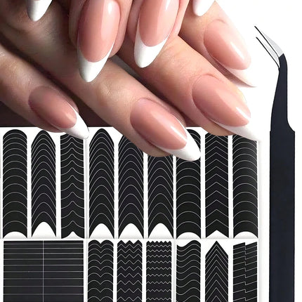 Nail Art Stickers & Tweezers / Stickers Ongles & Pince