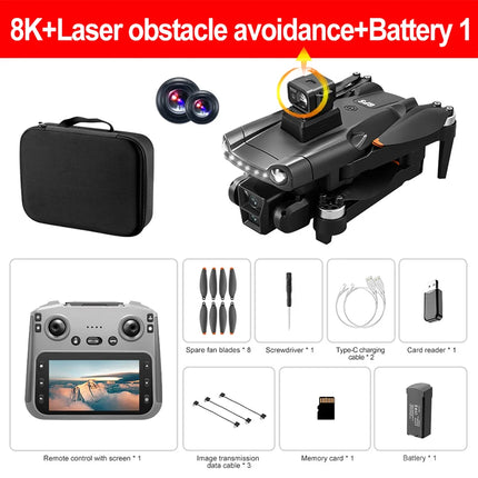 Lenovo  Drone GPS RC 8K Professional HD Aerial Photography Laser obstacle avoidance Aircraft Quadcopter Three-axis gimbal Dron