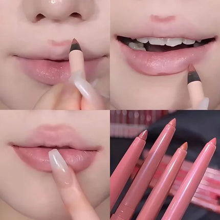 Lip Liner Lipstick Pen Waterproof Lasting Hook Line Lip Pen Matte Beginner Automatic Lips Liner Bean Paste Lip Contour Cosmetics