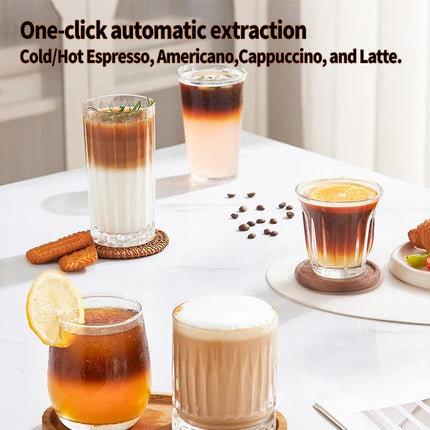 Multifunctional fancy automatic coffee machine, commercial milk frothing and grinding integrated coffee machine