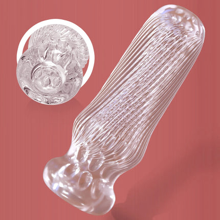 Soft  TPE Male Suction Masturbator Cup Transparent Adult Sex Toy for Men Soft Male Exercise Penis Massage Sexy Pocket Pussy 18+