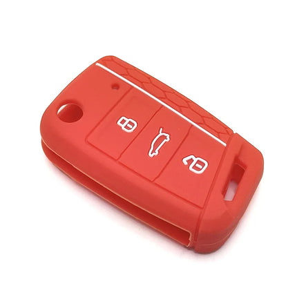 For VW Golf 7 GTI Polo T-Cross T-Roc Touran Tiguan Skoda Octavia Rapid Kodiaq Fabia Seat Ibiza Leon Ateca Arona Key Case Cover