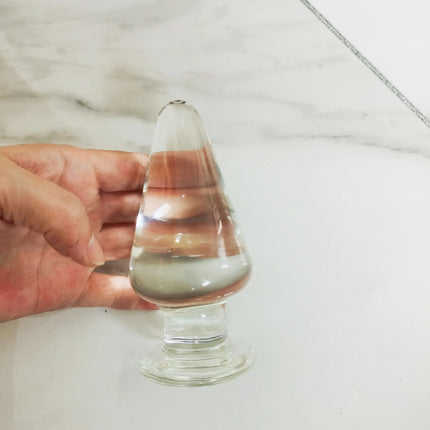 Anal Plugs Large 6CM Glass Transparent Vaginal Dilation Masturbator