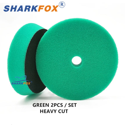 Sharkfox 5"/6"125mm/150mm Car Polishing Germany Sponge Buffing Polisher Pads Smooth Buffer Pad Removes Scratch For Polishing