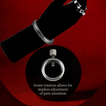 1set, Ring handcuffs, Stainless steel ring,, Screw adjustment, BDSM Bondage sex toy, adult pleasure, sexual wellness, sex toys