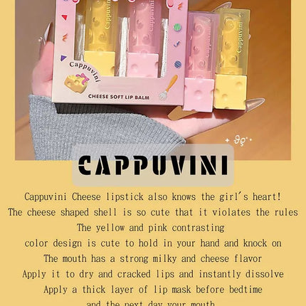 Cheese Lip Balm Set Moisturizing plumps lips reduces lip lines lip care product for smooth lips