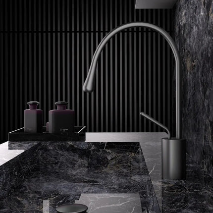 Brushed Rose Gold Bathroom Faucet Brushed Gold Basin Faucet  Hot  Cold Sink Faucet Brass Lavotory Faucet Swivel Sink Water Crane