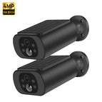2PCS Black / Solar Camera / China Mainland