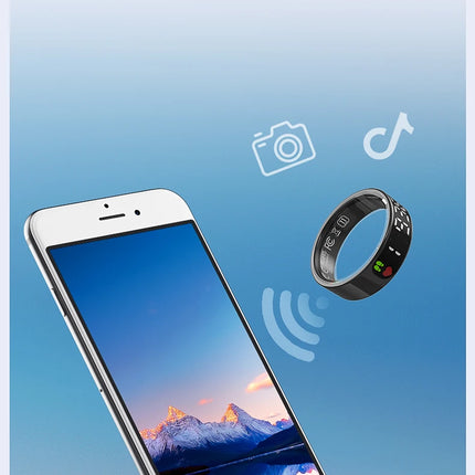 New Smart Ring with Screen 5ATM Waterproof Diving Swim Heart Rate Blood Oxygen Sleep Monitor Multi Sport Mode Gesture Control