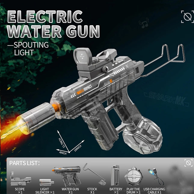 M416 Large Capacity Electric Water Gun Fully Automatic Shooting Toy Summer Water Gun Battle Beach Outdoor Entertainment ChildToy