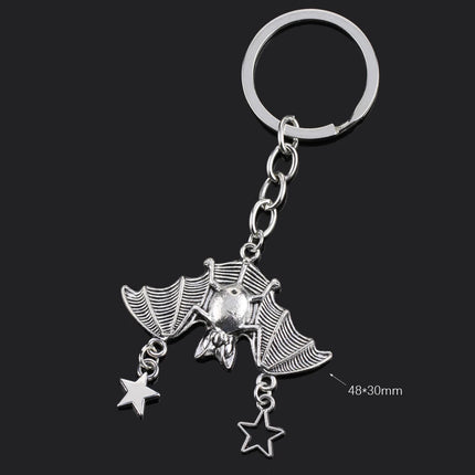 Fashion Animal Women Keychain Car Moon Cat Dog Love Heart Key Chain Friends Gift Jewelry Bag Pendant Wing Evil Eye Angel Turtles