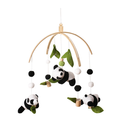 Baby Rattle Toy 0-12 Months Wooden Mobile On The Bed Panda Bed Bell Newborn Music Box Bed Bell Hanging Toys Crib Decoration Gift