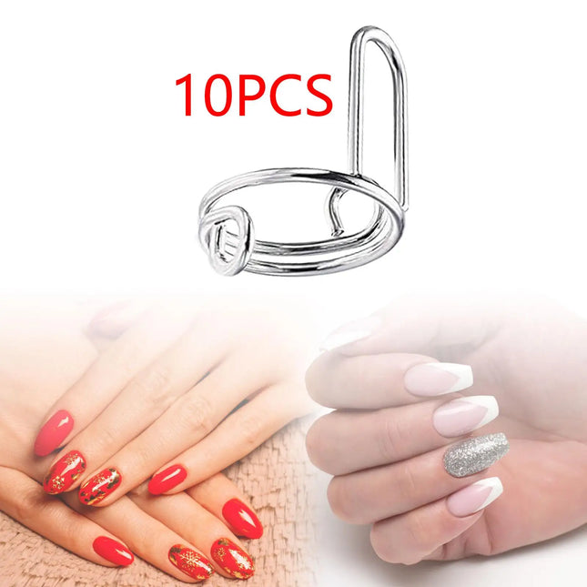 10Pcs Fingernail Rings Daily Wear Detachable Women Gift Halal Nail Ring Set
