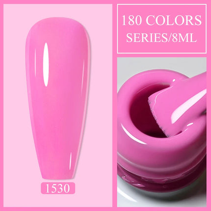 Parkson 8ml HEMA TPO FREE Color Gel Nail Polish Nude Pink Red Green Collection Nail Gel Polish Glitter Soak Off UV LED Gel