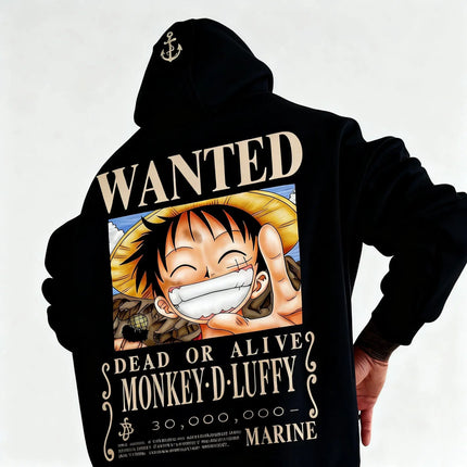Autumn Fashion One Piece Luffy Anime Print Hoodie Men Women Streetwear Casual Cosplay Pullover Sweatshirt Long Sleeves Jacket