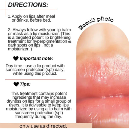15g Remove Dark Lip Balm Lip Essence Cream Lighten Lip Lines Whitening Moisturizing Brightening Serum Lip Care Product Women Men