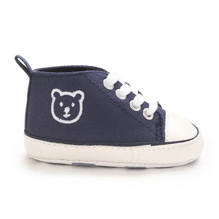 Baby Canvas Classic Sports Shoes Newborn Boys and Girls Printed Star First Walkers Shoes Infant Anti slip Baby Shoes