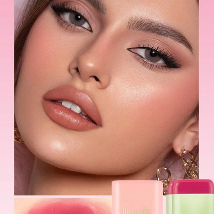 Multi-function Blush Stick Natural Cheek Face Rouge Blusher Cream Lasting High Color Rendering Brightening Skin Tone Waterproof