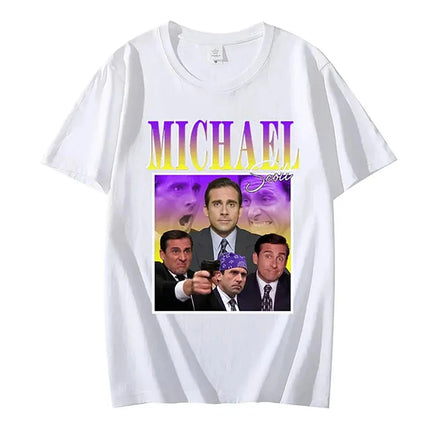 Dwight Schrute T Shirt women The Office Tv Show Tops tee Novelty Short Sleeve Crew Neck TShirt for men summer funny T-Shirts