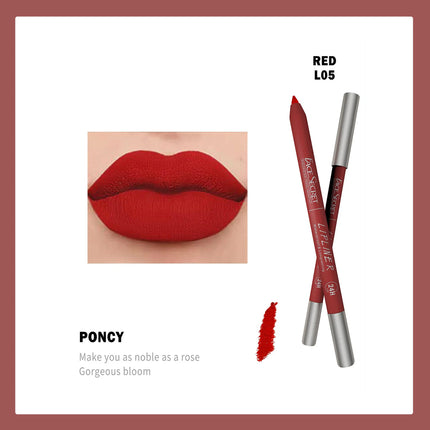 12 Color Waterproof Lip Liner Pencil , Long-Lasting,Velvet Weightless Precise Liner with Super Soft Blendable Texture Matte Soft