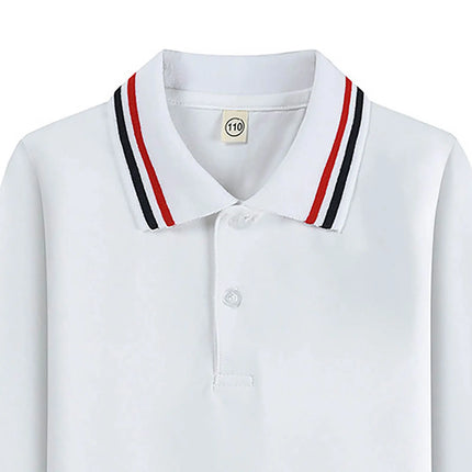 Kids Polo Shirts Casual Spring Autumn Tops School Wear Children Clothing Boys Girls Cotton T-Shirts Half Button Down Shirts
