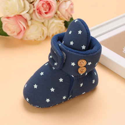 0-18M  Boots For Newborn Baby Girl Snow Boots Winter Thermal Shoes Plush Ankle Boots Winter Baby Boys And Girls Thermal Shoes