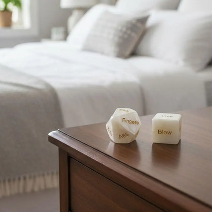 Four combinations of fun dice, acrylic marble carving pattern, posture dice, flirting dice
