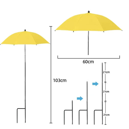 Plant Shade Umbrella with Metal Stake Weatherproof Sun Shade Cloth Outdoor Plant Flowers Potted Sun Protection Garden Supplies