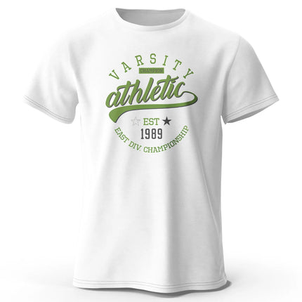 Men's Graphic Varsity T-Shirt 100% Cotton Short Sleeve Tops for Men and Women Vintage Tees