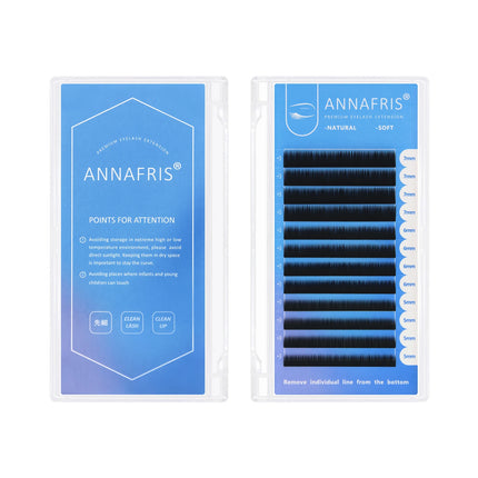 ANNAFRIS Brown Bottom Lower Lashes 567mm Short Sizes Individual Eyelash Extension Natural Synthetic Mink Lower Eyebrow Eyelashes